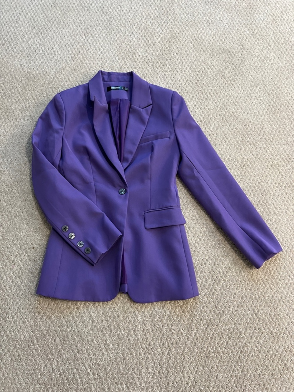 Missguided Violet Single-Button Blazer
